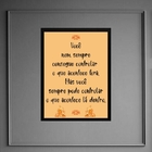 Quadro Frase Yoga - Controle 45x34cm - Com Vidro Moldura:made
