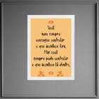 Quadro Frase Yoga - Controle 45x34cm Moldura:madeira Preta