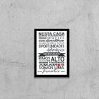 Quadro Frases Sobre Família 45x34cm - Com Vidro Moldura:madei