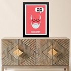 Quadro Freud - I Love My Mom 24x18cm - Com Vidro Moldura Preta