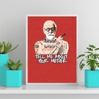 Quadro Freud Tell Me About Your Mother 45x34cm - Com Vidro Mo