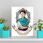 Quadro Frida Brasão Tatuagem 45x34cm - Com Vidro Moldura:made