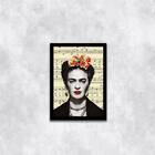 Quadro Frida Flores 33x24cm - Com Vidro Moldura:madeira Branca