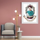 Quadro Frida Kahlo Old Style 60x48cm Moldura:madeira Preta