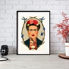Quadro Frida Kahlo Renascence 60x48cm Moldura:madeira Preta