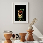 Quadro Fruto Proibido- Serpente Maçã 33x24cm Moldura:madeira