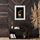 Quadro Fruto Proibido- Serpente Maçã 45x34cm - Com Vidro Mold