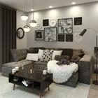 Quadro Fumaça II Preto 60x60cm Inspire