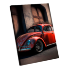 Quadro Fusca Vermelho Intenso -- Br Artes