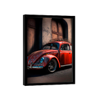 Quadro Fusca Vermelho Intenso -- Br Artes