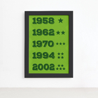 Quadro Futebol Campeonatos 33x43 Moldura Preta