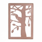 Quadro Galhos E Tucano - Marrom