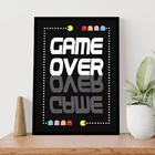 Quadro Gamer Game Over 45x34cm - Com Vidro Moldura:madeira Br