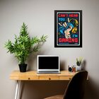 Quadro Gamer - I Am Gaming 24x18cm Moldura Preta
