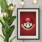 Quadro Gamer Personagem Retrô - 60x48cm Moldura:madeira Preta