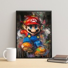 Quadro Gamer Pop Art - Grafite 24x18cm - Com Vidro Moldura Br