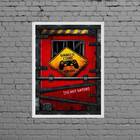 Quadro Gamer Zone Do Not Enter 33x24cm - Com Vidro Moldura:ma