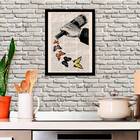 Quadro Garrafa De Vinho Com Borboletas 45x34cm - Com Vidro Mo