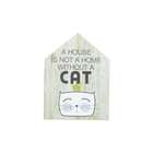 Quadro Gata Em Madeira Decoração Sala Quarto Apartamento