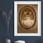 Quadro Gata Provencal - 60x48cm Moldura:madeira Branca