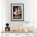 Quadro Gatinhas Bailarinas - 60x48cm Moldura Branca