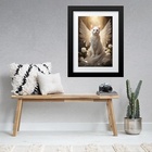 Quadro Gatinho Anjo- 60x48cm Moldura Branca
