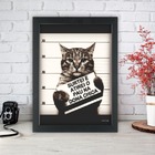 Quadro Gato Atirei O Pau Na Dona Chica 24x18cm Moldura:madeir