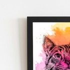 Quadro Gato Pets Animais Aquarela Arte Moldura 30x40cm