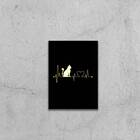 Quadro Gato Sinal Vital 24x18cm - Com Vidro Moldura:madeira P