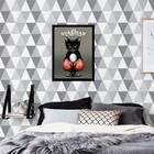 Quadro Gato The Guardian 24x18cm - Com Vidro Moldura:madeira