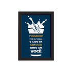 Quadro Geek Jedi Lado da Cerveja Moldura Preta 22x32cm