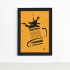 Quadro Geek Jedi Padawan Cerveja Moldura Preta 33x43cm