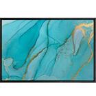 Quadro Gema Azul E Dourado 70x50 - Casa Da Moldura