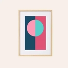 Quadro Geometrico Abstrato 50x36cm Em Mdf