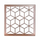 Quadro Geométrico Cubo - Marrom