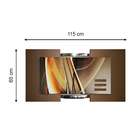 Quadro Geométrico Ouro Velho 60x115cm