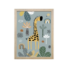 Quadro Girafa Bege com Vidro 30x40cm Outlet dos Quadros