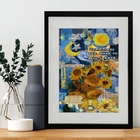 Quadro Girassóis Van Gogh - Sometimes The Moon... 60x48cm Mol