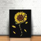 Quadro Girassol Caveiras My Sunshine 45x34cm Moldura:madeira