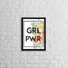 Quadro Girl Power 45x34cm - Com Vidro Moldura:madeira Preta