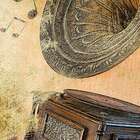 Quadro Gramofone Uniart Marrom 30x30 Cm