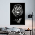 Quadro Grande Para Decoração Leão Animais Escritório Parede