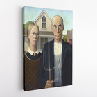 Quadro Grant Wood Gótico Americano Arte Canvas Látex 140x90cm