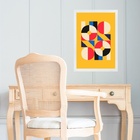 Quadro Gravura Arte Bauhaus 45x34cm - Com Vidro Moldura Preta