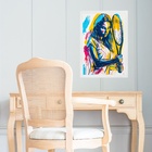 Quadro Gravura Mulher Com Raquete - Tênis 33x24cm Moldura Pre