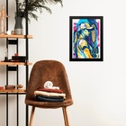 Quadro Gravura Mulher Com Raquete - Tenista 24x18cm - Com Vid