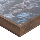 Quadro Gruta Marrom com Vidro 100x100cm Arte Própria