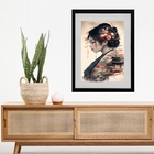 Quadro Gueixa Paisagem Japonesa - 60x48cm Moldura:madeira Bra