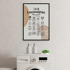 Quadro Guia Da Lavanderia Marrom E Branco 33x24cm - Com Vidro
