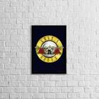 Quadro Guns N' Roses 45x34cm - Com Vidro Moldura:madeira Bran